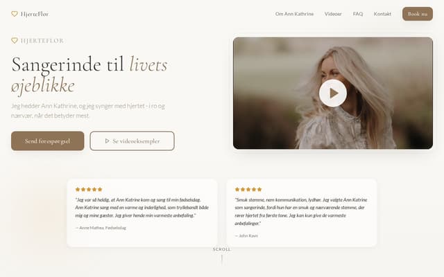 HjerteFlor website